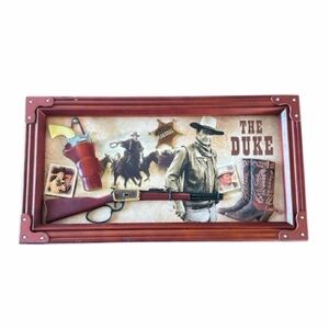 The Duke John Wayne Collectable Western Display Case - Scratched - Ship Alone
